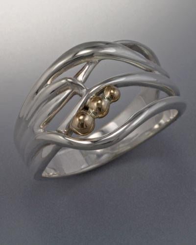 14k Gold and Sterling Silver Ring