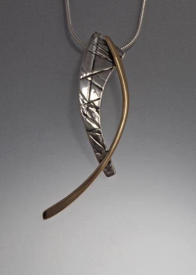 14K Gold and Sterling Pendant