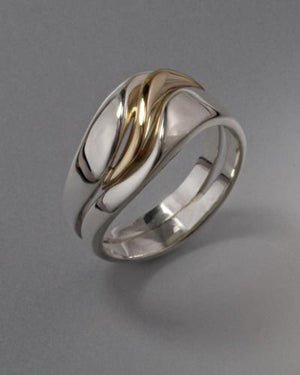 14K Gold and Sterling Silver Ring