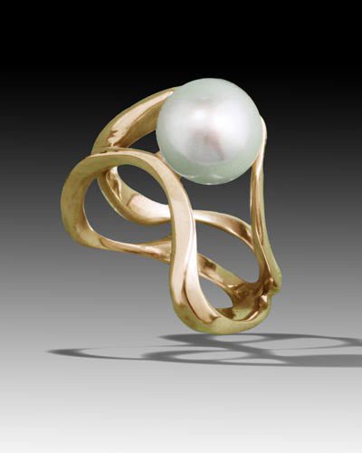 14K Gold Ring with 10mm White Pearl (this ring is available with White Pearl ONLY)