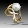 14K Gold Ring with 10mm White Pearl (this ring is available with White Pearl ONLY)
